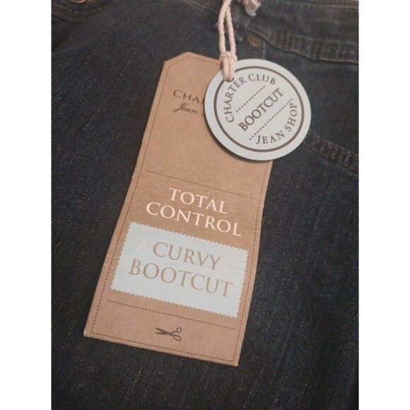 Charter Club Women's Jeans 24W Denim Blue Total Control Curvy Bootcut High Rise - Picture 7 of 9